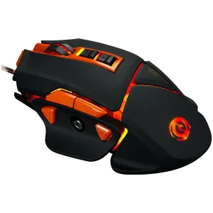 CANYON Optical gaming mouse, adjustable DPI setting 800/1000/1200/1600/2400/3200/4800/6400, LED backlight, moveable weight slot and retractable top cover for comfortable usage