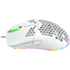 CANYON Puncher GM-11, Gaming Mouse with 7 programmable buttons, Pixart 3519 optical sensor, 4 levels of DPI and up to 4200, 5 million times key life, 1.65m Ultraweave cable, UPE feet and colorful RGB lights, White, size:128.5x67x37.5mm, 105g