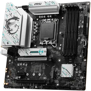 MSI Main Board Desktop B760M GAMING PLUS WIFI, LGA 1700, 4xDDR5, mATX, Dual Channel DDR5 6800(OC)MHz, 2x PCIe x16 slots, 2x M.2 slots, 2x HDMI, 2x USB 3.2 Gen 2x2, 4x USB 3.2 Gen 1, 4x USB 2.0, 7.1 HD Audio, 2.5Gbps LAN, WI-Fi 6E, BT, 3Y
