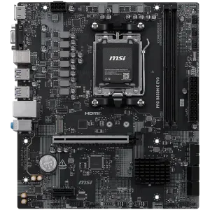 MSI PRO B850M-E EVO, mATX, Socket AM5, 2x DDR5 Dual Channel up to 8200(OC)MHz, 1x PCIe x16 slot, 1x M.2 slot, 4x USB 5Gbps, 2x USB 2.0, HDMI, VGA, 7.1 HD Audio, 2.5G LAN, 3Y