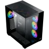 Aqua V Air (Black, ATX, U3x2+Type C, 2PCS TG, 6PCS Z22A Reverse & 1PC Z22A & ARGB Remote Control Kit)