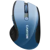 CANYON 2.4Ghz wireless mouse, optical tracking - blue LED, 6 buttons, DPI 1000/1200/1600, Blue Gray pearl glossy