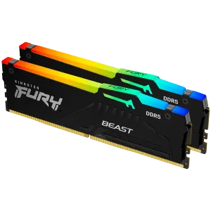 Kingston 64GB 5600MT/s DDR5 CL36 DIMM (Kit of 2) FURY Beast RGB