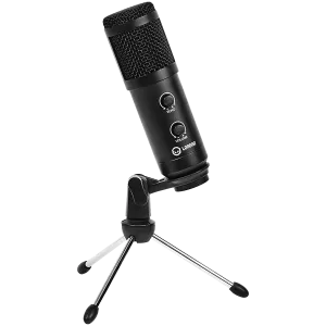 LORGAR Soner 313, Gaming Microphones, Black, USB condenser microphone with Volume Knob & Echo Kob, including 1x Microphone, 1 x 2.5M USB Cable, 1 x Tripod Stand, 1 x User Manual, body size: Φ47.4*158.2*48.1mm, weight: 243.0g