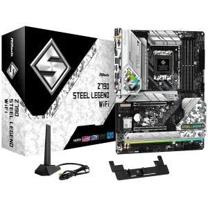 ASROCK MB Desktop Z790 Steel Legend (S1700, 4x DDR5, 1x PCIe 5.0 x16, 1x PCIe 4.0 x16, 1x PCIe 3.0 x1, 4x Hyper M.2, 1x Blazing M.2, 8x SATA3, 2x USB-C, 16x USB 3.2, 5x USB 2.0, 1x RJ-45 2.5GB Lan, 802.11ax Wi-Fi 6E Module, 1x HDMI, 1x DP, ATX