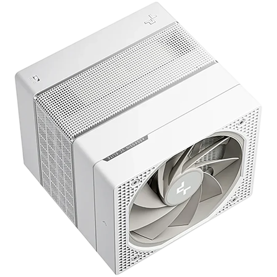 DeepCool ASSASSIN VC ELITE WH, CPU Air Cooler, 1x120mm + 1x140mm FDB Fans, Fan Speed Switch, Vapor Chamber, 7 Heatpipes, White, LGA20xx/1851/1700/1200/115x, AMD AM5/AM4, 144x147x164 mm(LxWxH), R-ASN4-WHNVNN-GJD, 6Y
