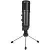 LORGAR Soner 313, Gaming Microphones, Black, USB condenser microphone with Volume Knob & Echo Kob, including 1x Microphone, 1 x 2.5M USB Cable, 1 x Tripod Stand, 1 x User Manual, body size: Φ47.4*158.2*48.1mm, weight: 243.0g