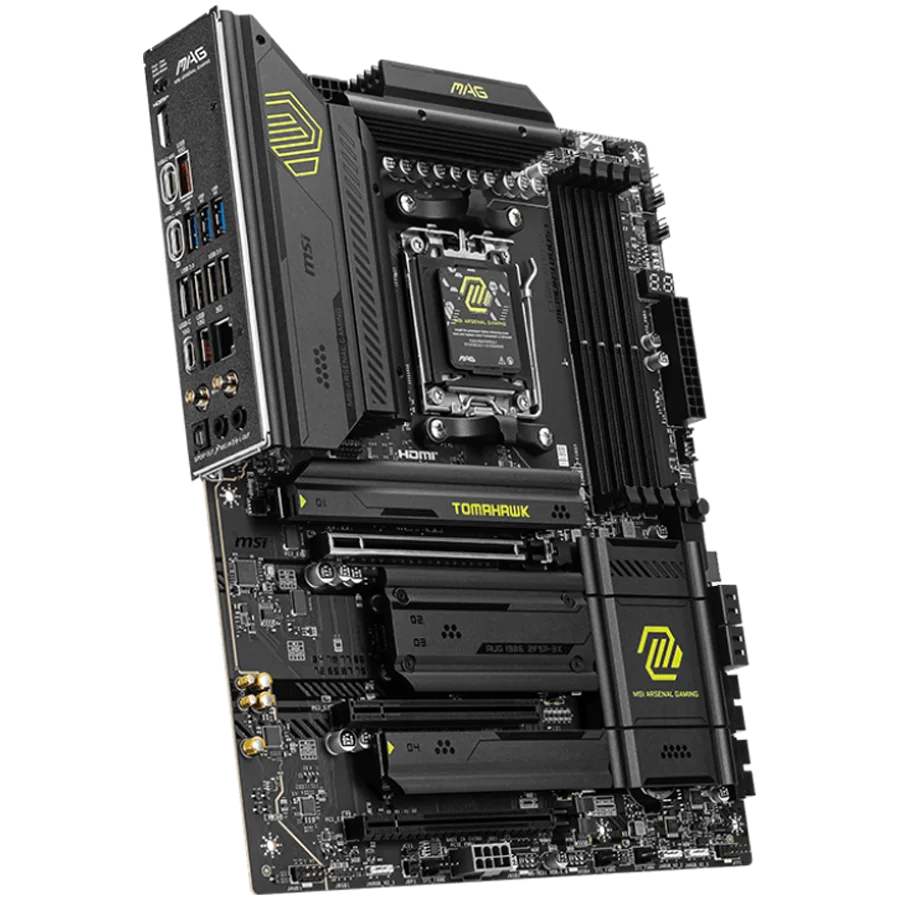 MSI MAG X870 TOMAHAWK WIFI, ATX,Socket AM5, AMD Tyzen 9000, Dual Channel DDR5 up to 8400+(OC)MHz, 3x PCIe x16 slots, 4x M.2 slot, 4xUSB 2.0, 3xUSB 5Gbps A, 2xUSB 10Gbps A, 1xUSB 10 Gbps C, 2xUSB 40Gbps C,1x HDMI, 2xDP, 5G LAN, 7.1 Audio, 3y warranty