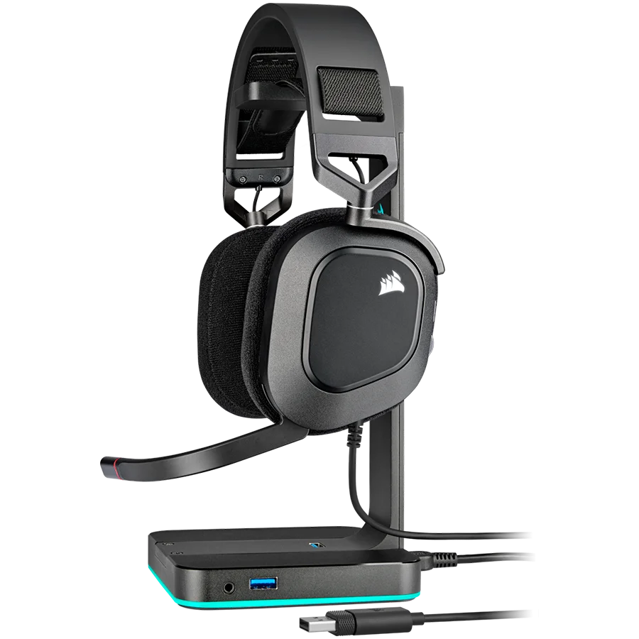 CORSAIR HS80 RGB USB Headset, Carbon - EU