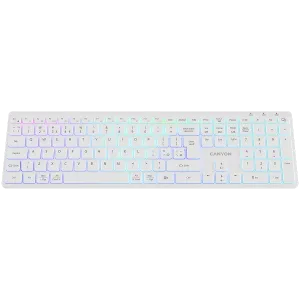 CANYON keyboard HKB-W11 UK/US RGB Dual Mode Wireless White CANYON keyboard HKB-W11 UK/US RGB Dual Mode Wireless White