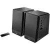 Edifier R1700BT 2.0 Bookshelf Speakers, BT V5.1, RCA, 0.75-inch Tweeters, 4-inch Drivers, 66W (RMS), Control Knobs and Remote Control, Black