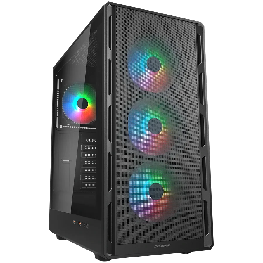 COUGAR AIRFACE PURE RGB PC Case, Mid Tower, Black