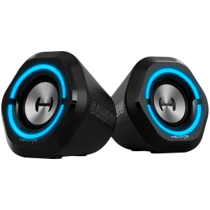 Edifier G1000 2.0 Audio System, BT V5.3, USB, AUX, 2.5-inch Drivers, RGB Lighting, 5W (RMS), Black