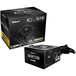 Asrock CL-850G, 850W, 80 Plus GOLD, Non Modular PSU, 2x EPS 12V CPU(4+4pin), 4x PCIe (6+2pin), 2x 4-pin connectors, 4x SATA, OCP, SCP, OVP, UVP, OTP, OPP protections, 120 mm Fan, ATX 3.1, 5Y warranty