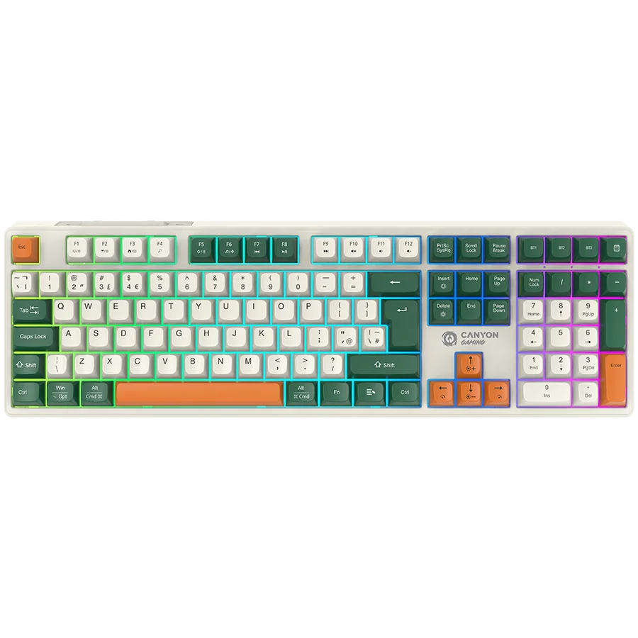 CANYON keyboard Shadder GKW-11 Mech RGB UK/US Wireless White