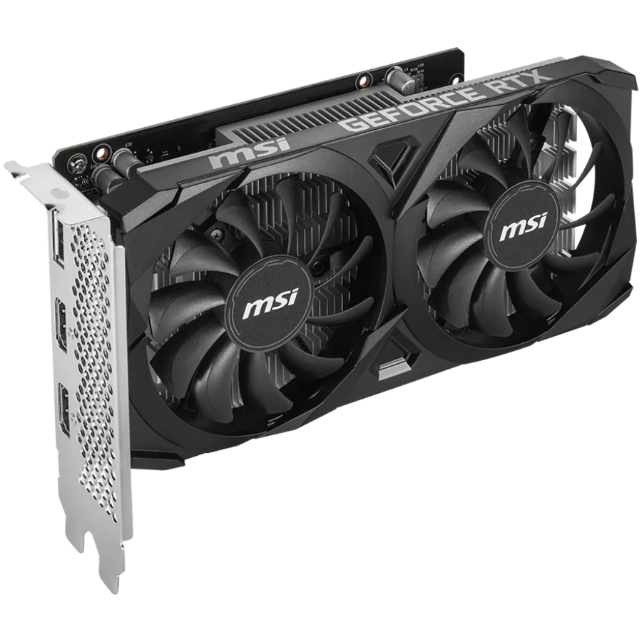 MSI Video Card Nvidia GeForce RTX 3050 VENTUS 2X E 6G OC, 6GB GDDR6, 96bit, Boost: 1492 MHz, 2304 CUDA Cores, PCIe 4.0, 1x DP 1.4a, 2xHDMI 2.1a, RAY TRACING, Dual Fan, 300W, 3Y