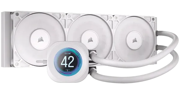 CORSAIR NAUTILUS 360 LCD White, 360mm Radiator, Liquid CPU Cooler