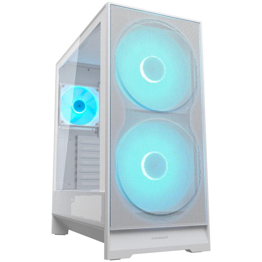 COUGAR AIRFACE 180 PC Case, Mid Tower, White