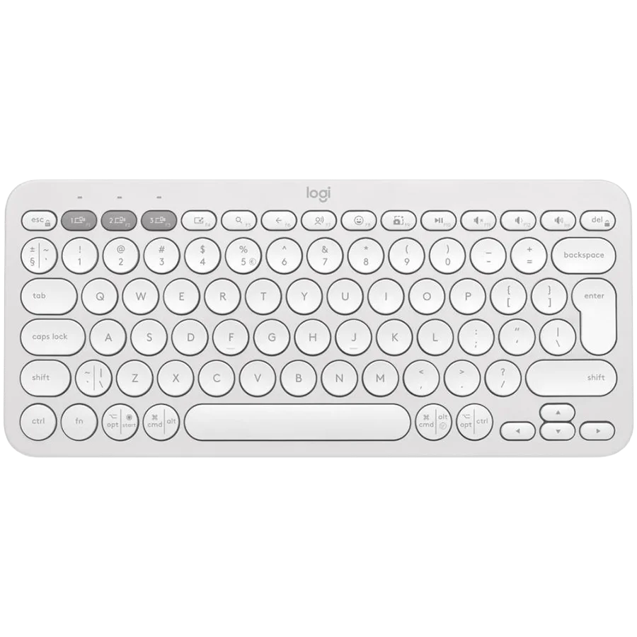 LOGITECH K380S Multi-Device Bluetooth Keyboard - TONAL WHITE - US INT'L