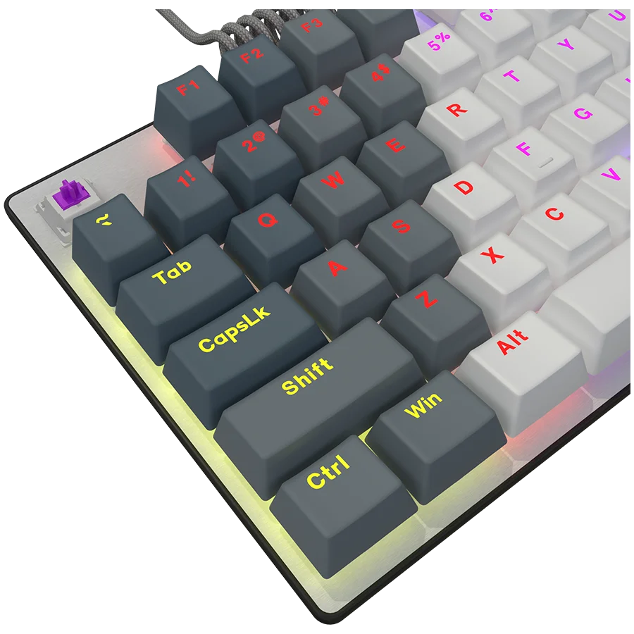LORGAR Azar 514TKL, Wired RGB mechanical gaming keyboard, white, EN layout