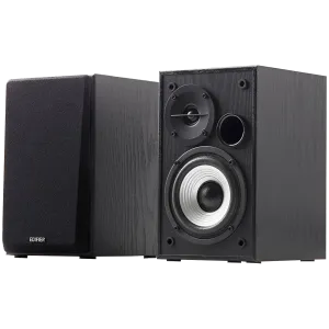 Edifier R980T 2.0 Bookshelf Speakers, Dual RCA and 3.5mm headphone output, 0.5-inch Tweeters, 4-inch Bass Drivers, 24W (RMS), Black