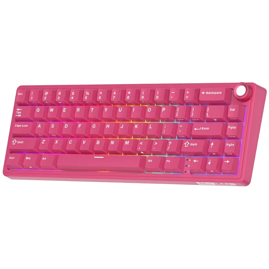 ROYAL KLUDGE R65 Berry Red Gaming Keyboard Cream Switch