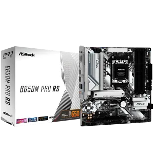 ASROCK MB Desktop B650M PRO RS, AM5, 4x DDR5, 1x PCIe 4.0 x16, 1x PCIe 3.0 x16, 1x Blazing M.2(PCIe Gen5x4), 1x Hyper M.2, 4x SATA3, RAID 0, 1, 10, 7.1 CH HD Audio, 1x HDMI, 1x DP, 2.5G LAN, 6x USB 3.2, 8x USB 2.0, 2x USB-C, mATX