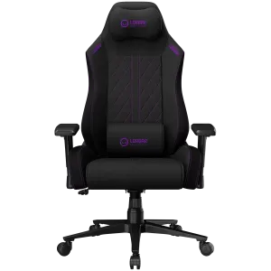 LORGAR CHA41, Ergonomic Gaming Chair Advanced, premium anti-stain fabric, Black/purple