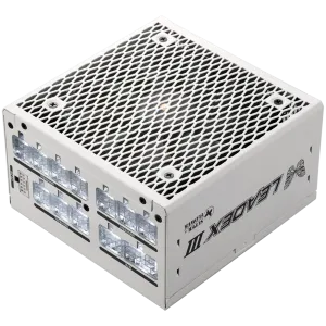 Super Flower Leadex III Gold 850W ATX 3.1 80 Plus Gold, Fully Modular, Flat White Cables, 140mm Fan, White, 7 Year Warranty