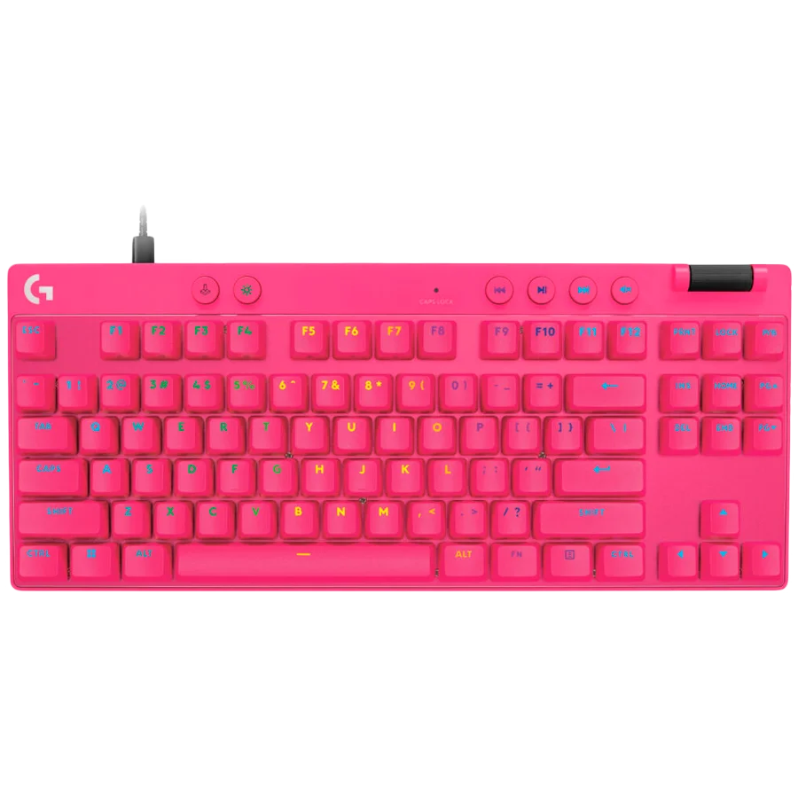 LOGITECH G PRO X TKL RAPID Gaming Keyboard - MAGENTA - US INT'L - USB - EMEA28i-935 - LINEAR