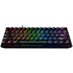 Huntsman V3 Pro Mini - US Layout, Gaming Keyboard, Analog Optical Switch Gen-2, 60% size, Razer Chroma™ RGB, Detachable Type C Cable, Doubleshot PBT Keycaps, 5052 Brushed Aluminum Alloy Top Case, Rapid Trigger Mode, Analog Input