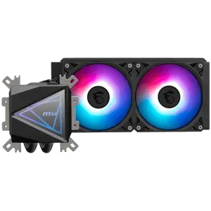 MSI MAG CORELIQUID I240 2x 120mm ARGB Fans, Aluminium Radiator, Loop Dynamic Bearing, Intel LGA 1150/1151/1155/1156/1200/1700/1851, AMD AM5/AM4, 3Y Warranty