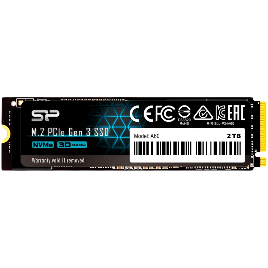 Silicon Power Ace - A60 2TB SSD PCIe Gen 3x4 PCIe Gen3 x 4 & NVMe 1.3, SLC Cache, HMB - Max 2200/1600 MB/s Silicon Power Ace - A60 2TB SSD PCIe Gen 3x4 PCIe Gen3 x 4 & NVMe 1.3, SLC Cache, HMB - Max 2200/1600 MB/s
