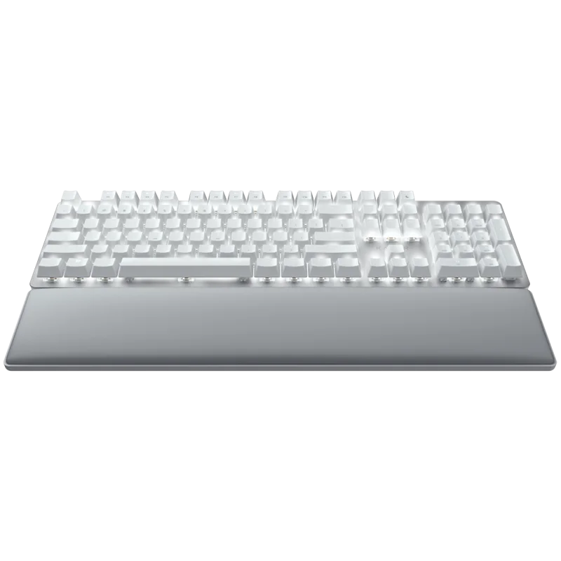 Razer Pro Type Ultra - US Layout, Wireless Mechanical Keyboard for Productivity, Razer Yellow Mechanical Switch, Bluetooth and Razer HyperSpeed (2.4GHz), Backlit keys (white LED), USB-C, Plush leatherette wrist rest, Soft-touch coating