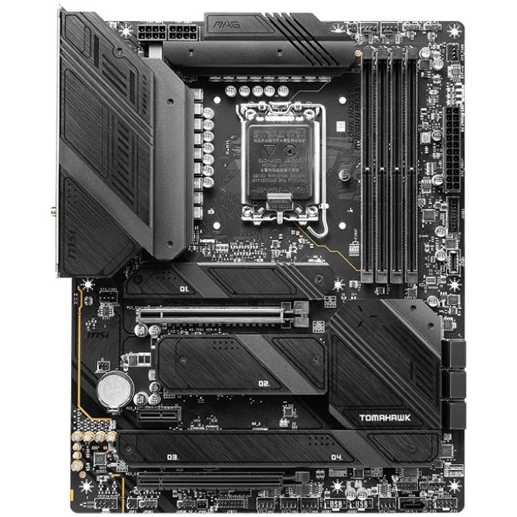 MSI MAG Z790 TOMAHAWK WIFI, ATX, Socket LGA 1700, Dual Channel DDR5 7200+(OC)MHz, 2x PCIe x16 slots, 4x M.2 slots, 1x HDMI, 1x DP, 4x USB 3.2 Gen2, 4x USB 3.2 Gen2, 4x USB 2.0, Type-C, 7.1 HD Audio, 2.5Gbps LAN