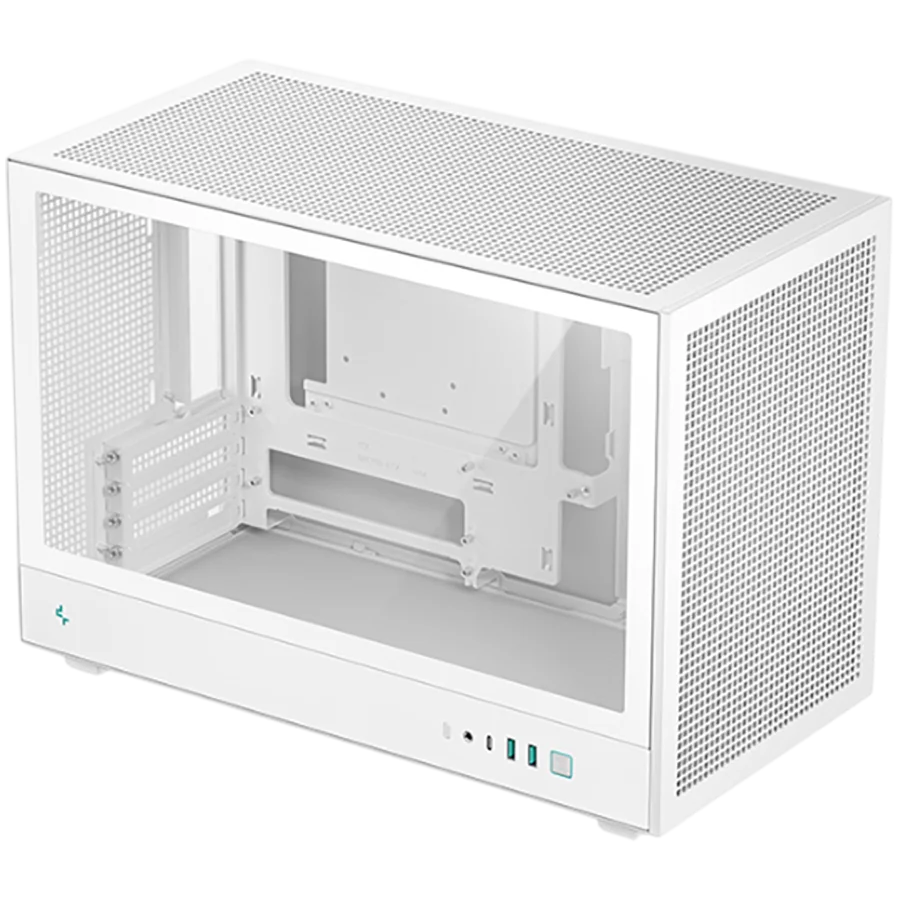 DeepCool CH260 WH, Mini Tower, Mini-ITX/Micro-ATX, 2xUSB3.0, 1xType-C Gen 2, 1xAudio, Mesh Panel, White, 2Y, R-CH260-WHNGM0-G-1