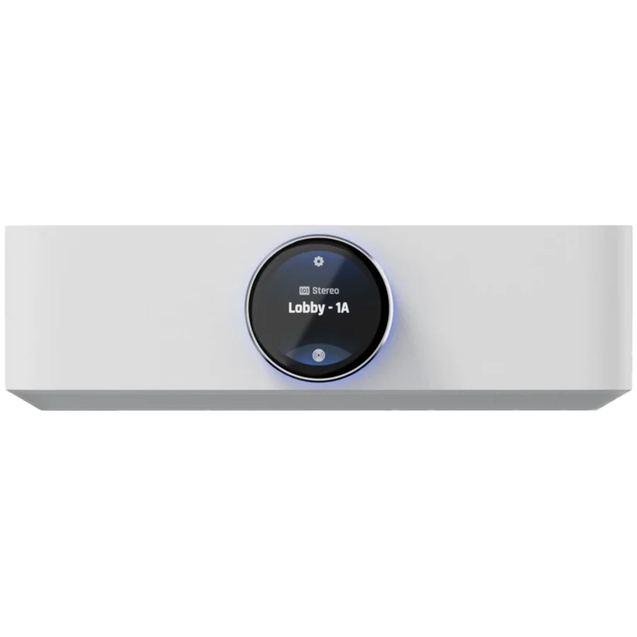 Ubiquiti UPL-Amp-W-EU Premium speaker amplifier designed for high-fidelity multi-zone audio streaming and immersive spatial sound experiences, 130 watts per channel at 8 ohms, 2x speaker terminal outputs with (2) custom-designed banana plugs include Ubiquiti UPL-Amp-W-EU Premium speaker amplifier designed for high-fidelity multi-zone audio streaming and immersive spatial sound experiences, 130 watts per channel at 8 ohms, 2x speaker terminal outputs with (2) custom-designed banana plugs include