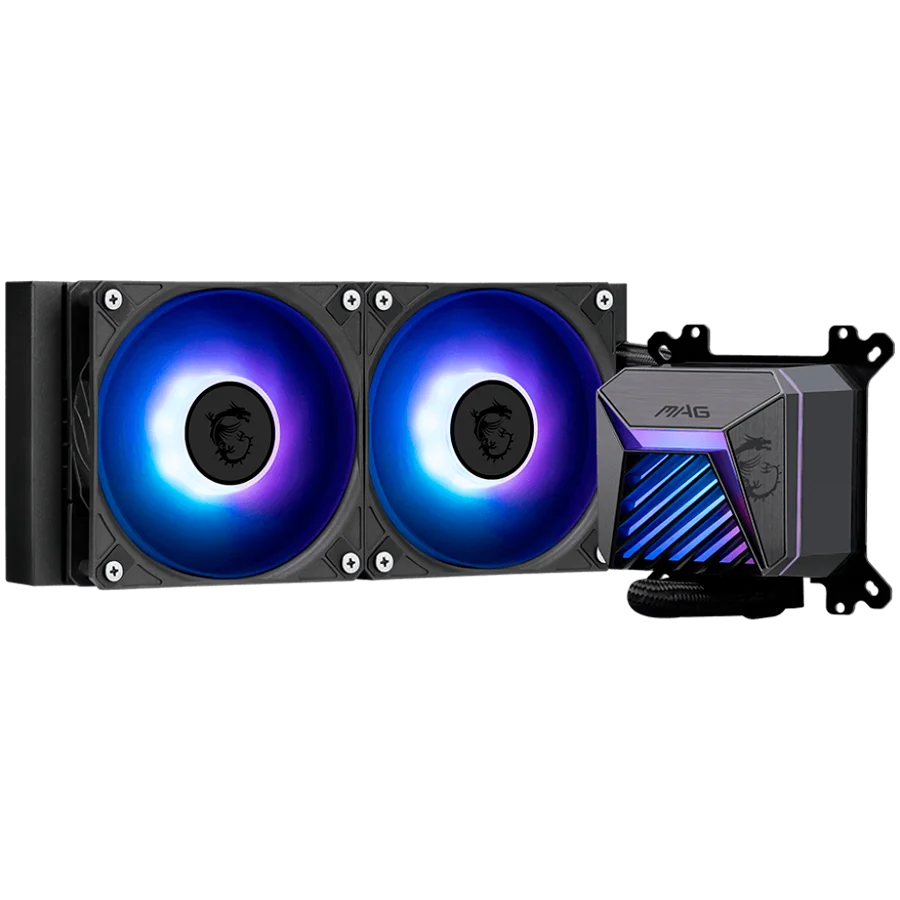 MSI MAG CORELIQUID A15 240, 2x120mm Pre-installed ARGB Daisy Chain Fans, Adjustable Offset Kit, Replacable Top Cover, Copper Base Intel LGA 1700/1851, AMD AM5/AM4, 3Y Warranty MSI MAG CORELIQUID A15 240, 2x120mm Pre-installed ARGB Daisy Chain Fans, Adjustable Offset Kit, Replacable Top Cover, Copper Base Intel LGA 1700/1851, AMD AM5/AM4, 3Y Warranty