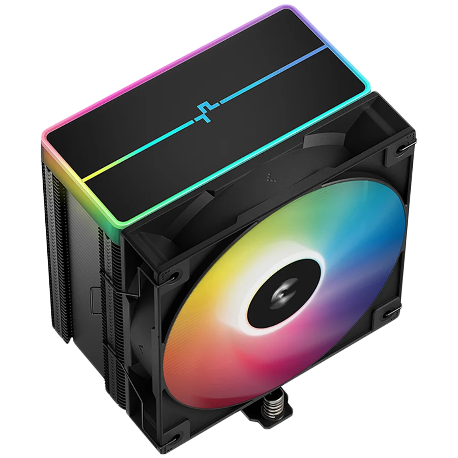 DeepCool AG500 BK ARGB V2, CPU Air Cooler, 1x120mm ARGB PWM Fan, ARGB Top Cover, 6 Heatpipes, LGA 1851/1700/1200/1151/1150/1155, AMD AM5/AM4, 125x95x160 mm(LxWxH), R-AG500-BKAMMN-GJD, 2Y