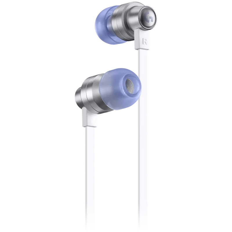 LOGITECH G333 Wired Gaming Earphones - WHITE - 3.5 MM
