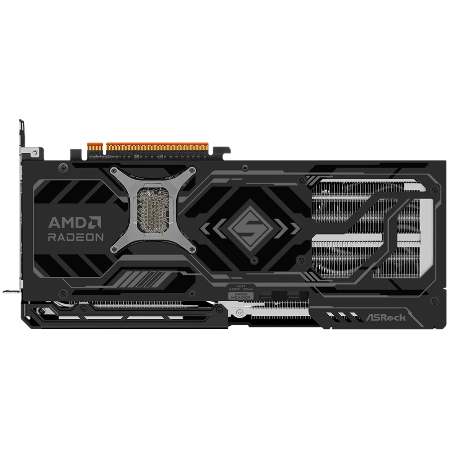 ASROCK Video Card AMD Radeon RX 9070 XT Steel Legend Dark 16GB GDDR6 256-bit HDMI 3x DP