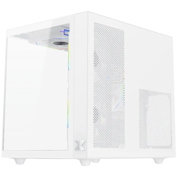Aqua M Lite Arctic (WH, MATX, U3x1 & U2x1, 2PCS TG, 4PCS G22A Arctic Reverse & 1PC G22A Arctic,ARGB Remote Control Box)