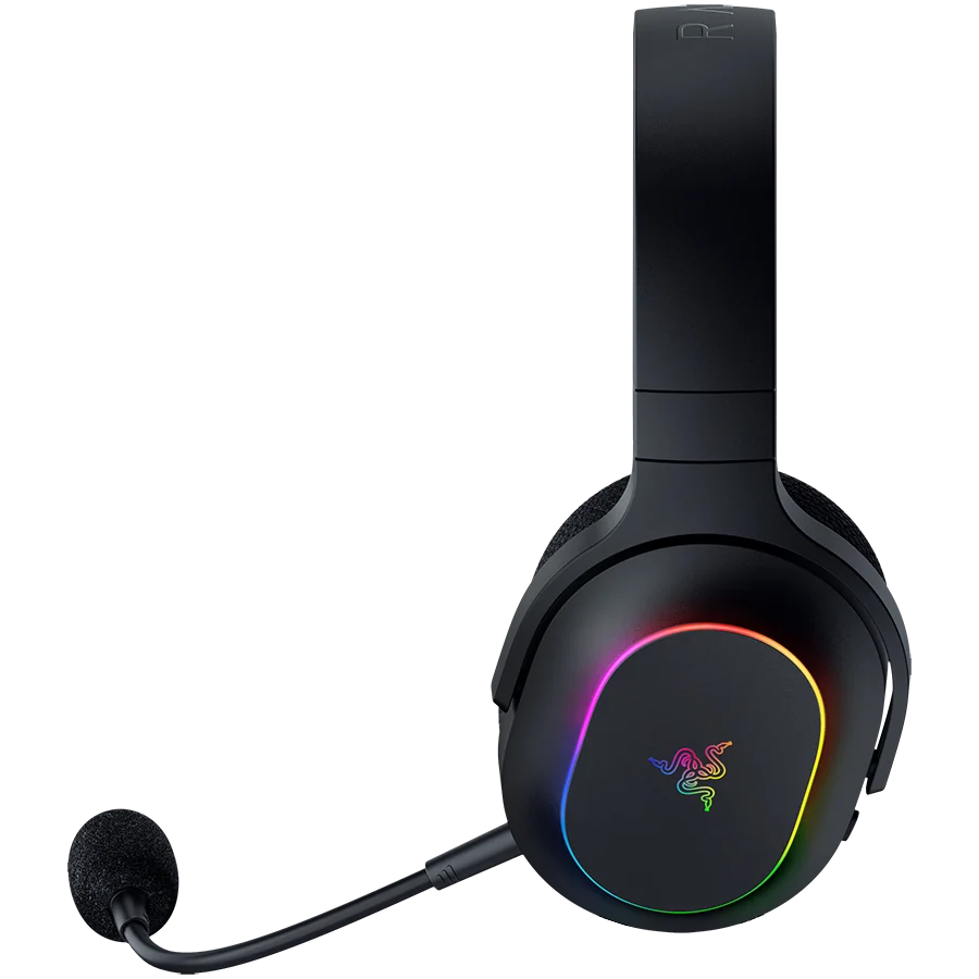 Razer Barracuda X Chroma, Gaming Headset, Black, Oval Ear Cushions, 2.4 GHz Wireless / Bluetooth, Breathable Fabric with Memory Foam Cushions, Detachable Razer™ HyperClear Cardioid Mic, 7.1 Surround sound: Only available on Windows 10 64-bit (or higher)