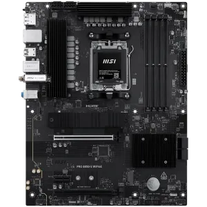 MSI PRO B850-S WIFI6E, ATX, Socket AM5, 4x DDR5 Dual Channel  up to 8200(OC)MHz, 2x PCIe x16 slot, 2x M.2 slot, 4x USB 5Gbps, 3x USB 10Gbps, 1x USB 10Gbps Type-C, HDMI, DP, 7.1 HD Audio, 2.5G LAN, WiFI 6E, BT, 3Y