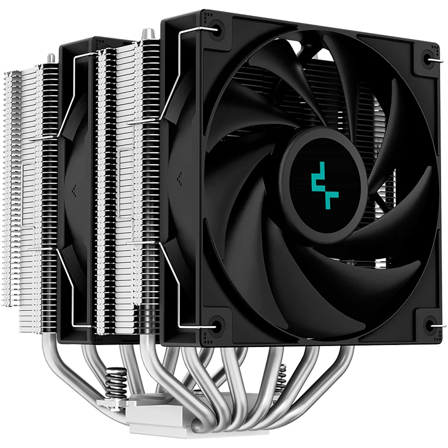 DeepCool AG620, CPU Air Cooler, 2x120mm PWM Fan, TDP 260W, 6 Heatpipes, LGA2066/2011-v3/2011/1700/1200/115x, AMD AM5/AM4, 129x136x157 mm(LxWxH), 2Y, R-AG620-BKNNMN-G-1