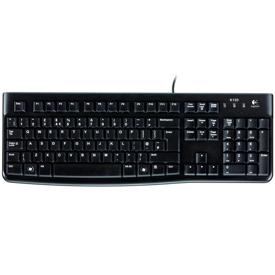 LOGITECH K120 Corded Keyboard - BLACK - USB - US INT'L - B2B LOGITECH K120 Corded Keyboard - BLACK - USB - US INT'L - B2B