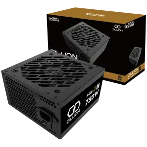 Super Flower Zillion DB Bronze 750W ATX 3.1 80 Plus Bronze, Flat Black Cables, 120mm Fan, 3 Year Warranty