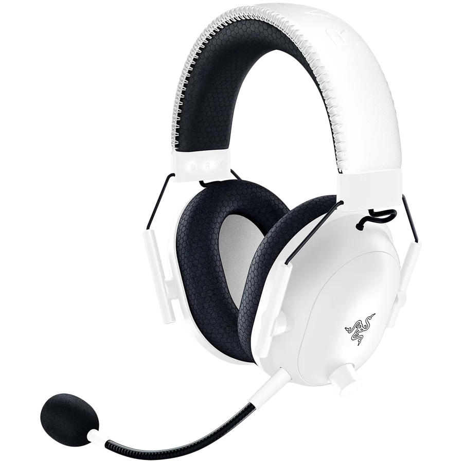 BlackShark V2 Pro (2023) - White, Wireless Gaming Headset, Razer TriForce Titanium Driver 50 mm, Oval Ear Cushions, Detachable Super Wideband microphone, THX Spatial Audio, Type A Wireless (2.4 GHz), Bluetooth 5.2