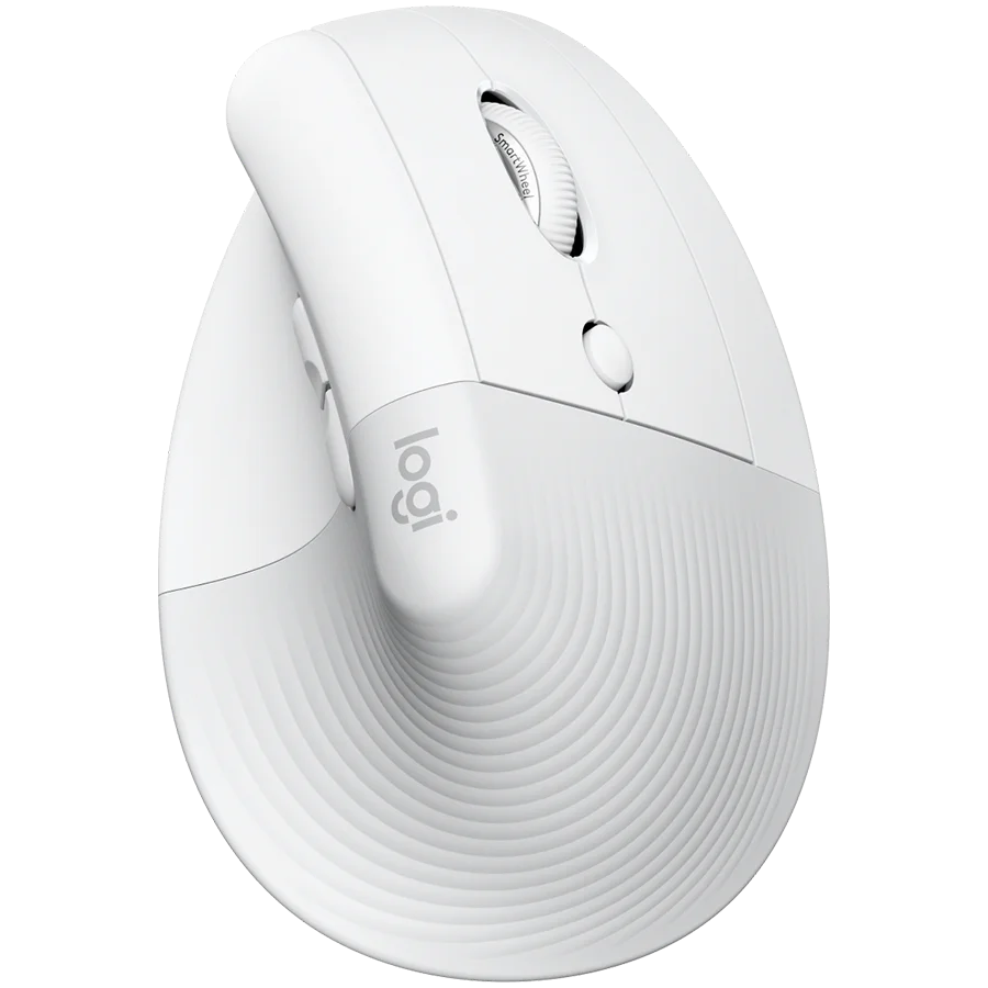 LOGITECH Lift for MAC Vertical Ergonomic Mouse - OFF-WHITE/PALE GREY