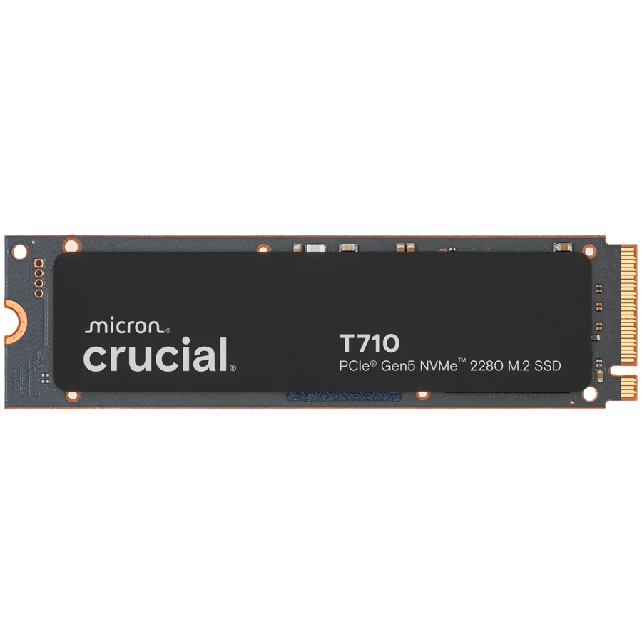 CRUCIAL T710 4TB PCIe Gen5 NVMe M.2 2280 SSD up to 14500 MB/s read and 13800 MB/s write